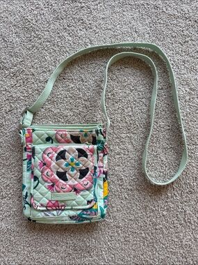 Vera Bradley Mint Quilted Floral Crossbody